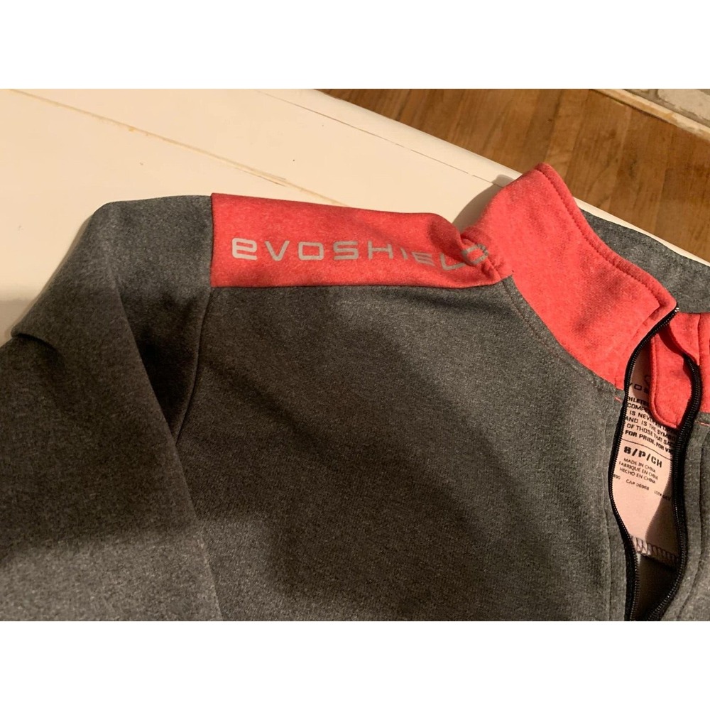 Evoshield Performance Pullover Men's Small 1/4 Zip Gray Red Base Layer - Picture 6 of 8